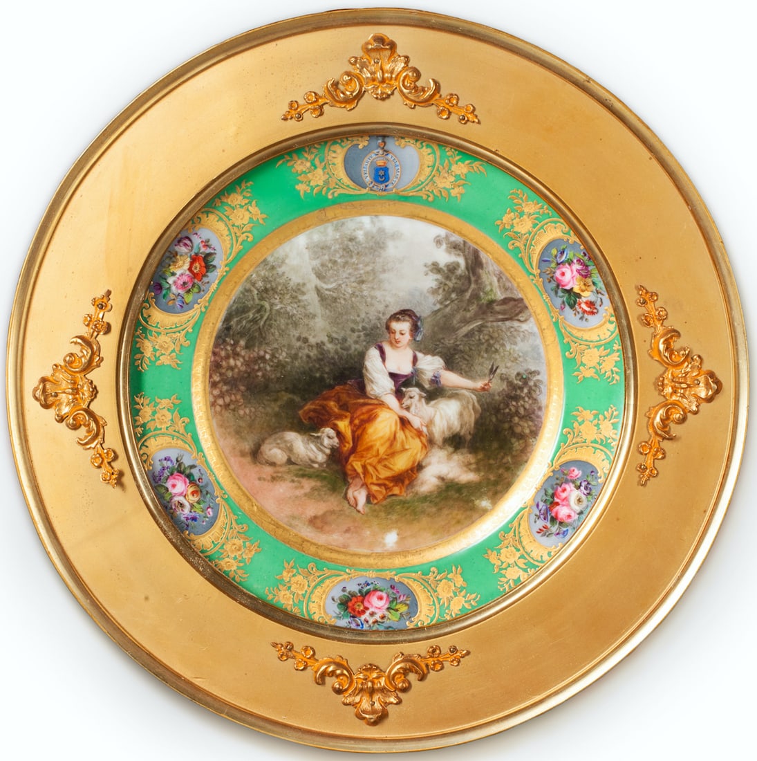 A Pair Cabinet Plates, Polychrome Painting