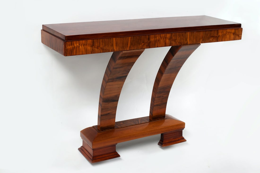 A pair of Art Deco wall consoles