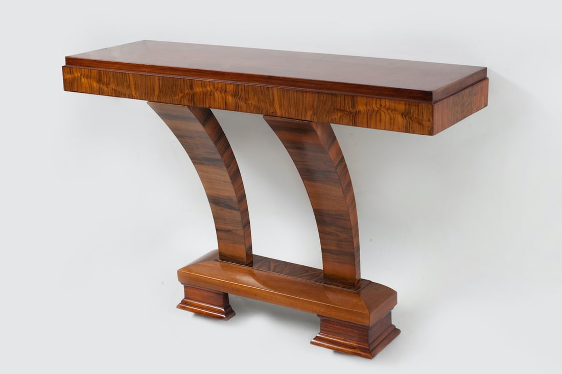 A pair of Art Deco wall consoles