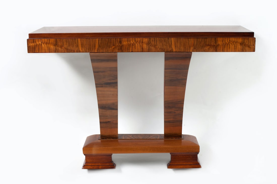 A pair of Art Deco wall consoles