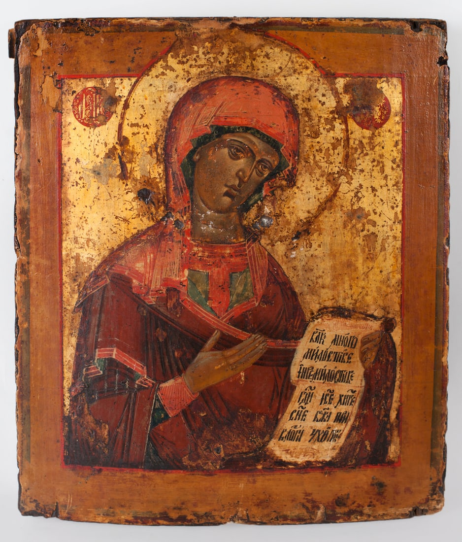 The Virgin Mary, Russian Orthodox Icon, 18th century