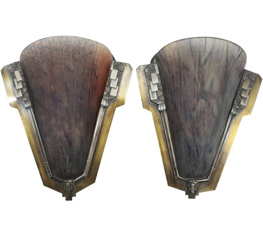 A Pair of Art Deco Wall Lights