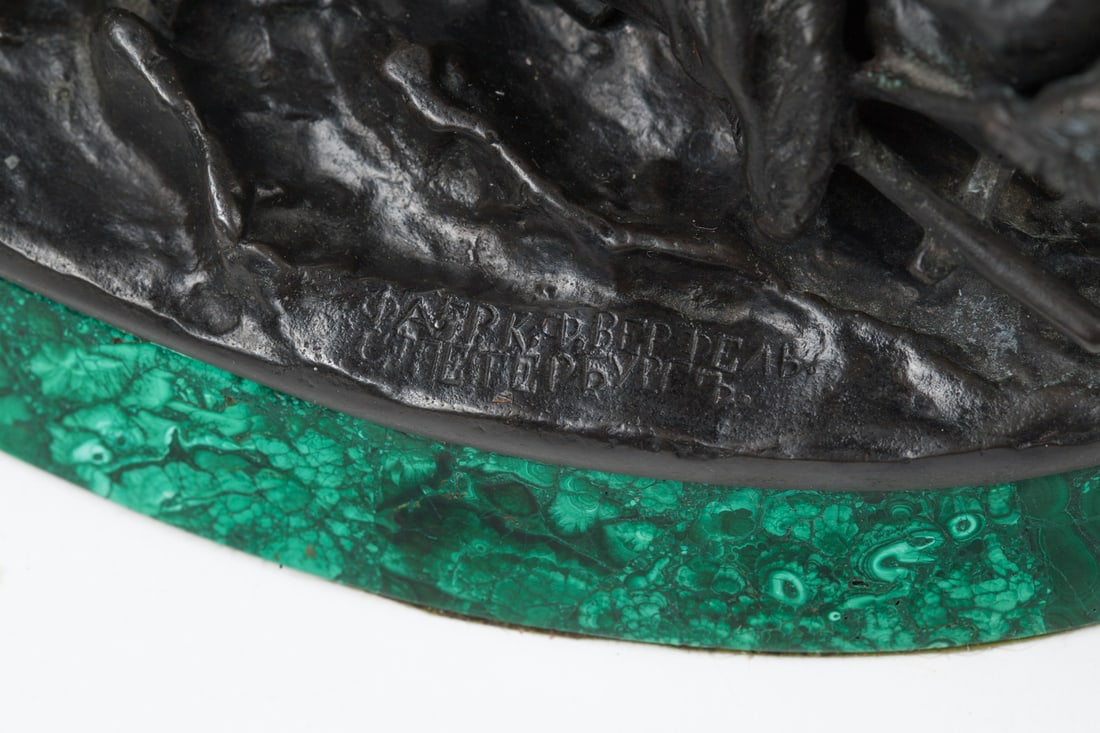 Russian Cabinet Bronze. Malachite