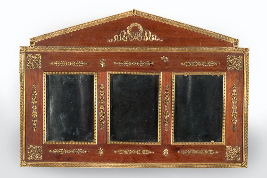 Table frame for three photos, Empire, 19th century