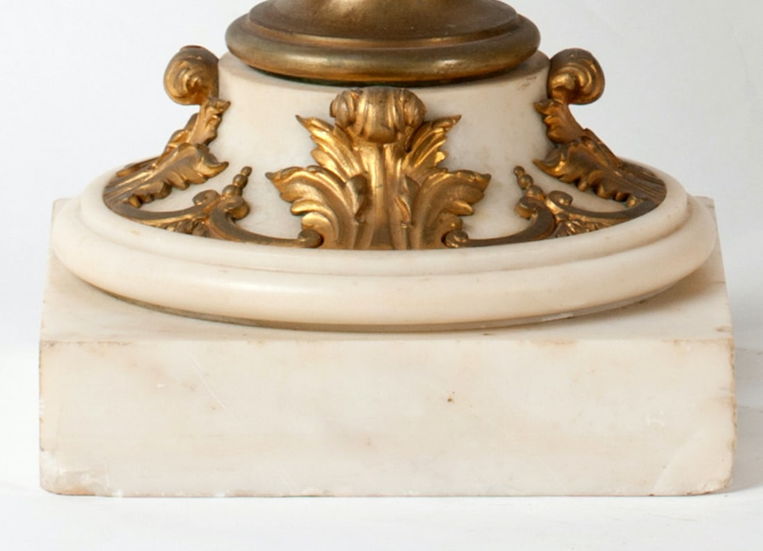 Pair of Marble Vases, Bronze, 19th century