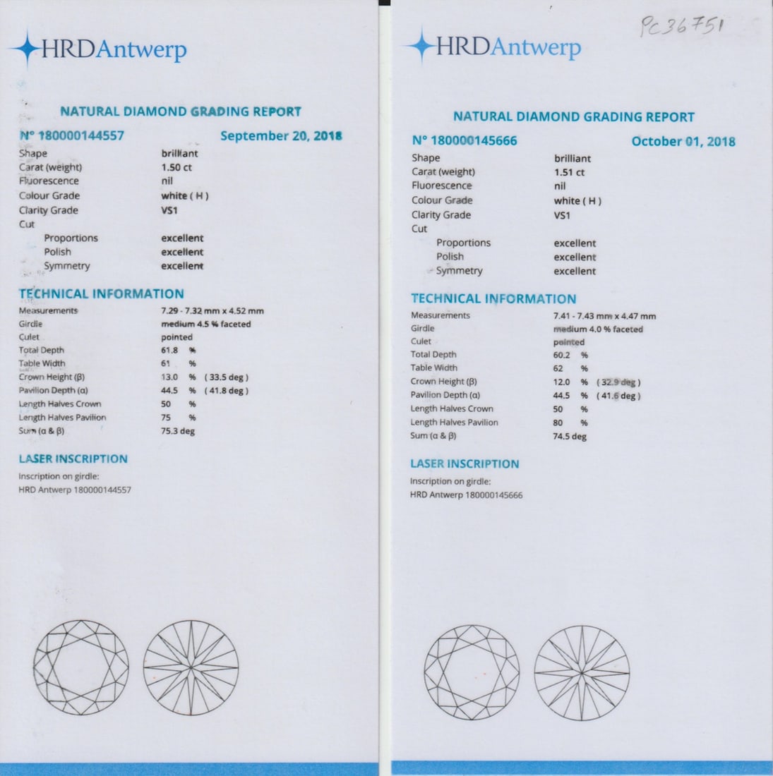 Earrings. 3.01 CT. Natural diamond. Certificate