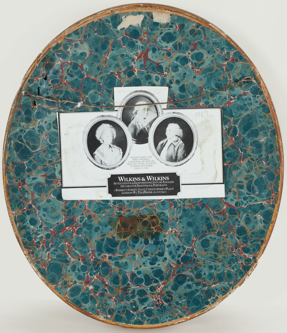 3 Portraits, Gentleman, His Wife and Their Son,18th c