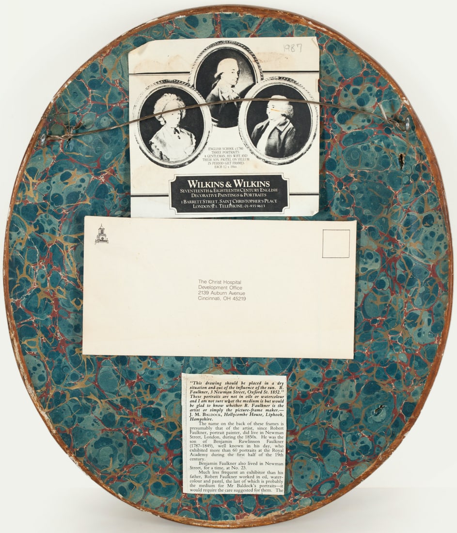 3 Portraits, Gentleman, His Wife and Their Son,18th c
