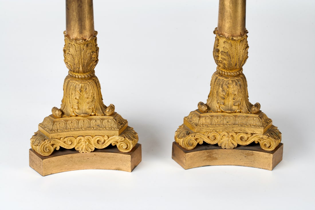 A Pair of Bronze Candelabra, Europe, 19th century