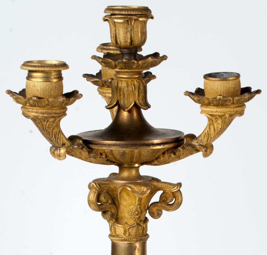 A Pair of Bronze Candelabra, Europe, 19th century