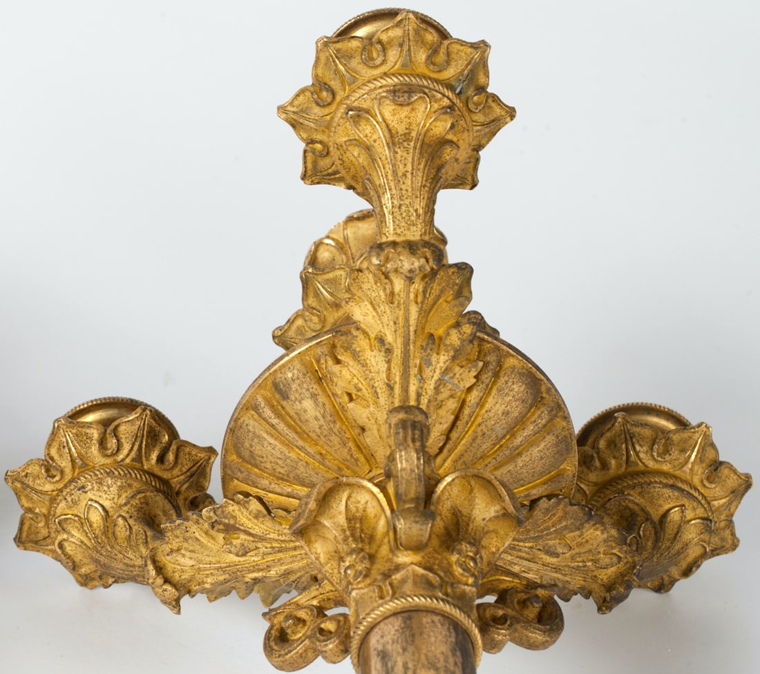 A Pair of Bronze Candelabra, Europe, 19th century