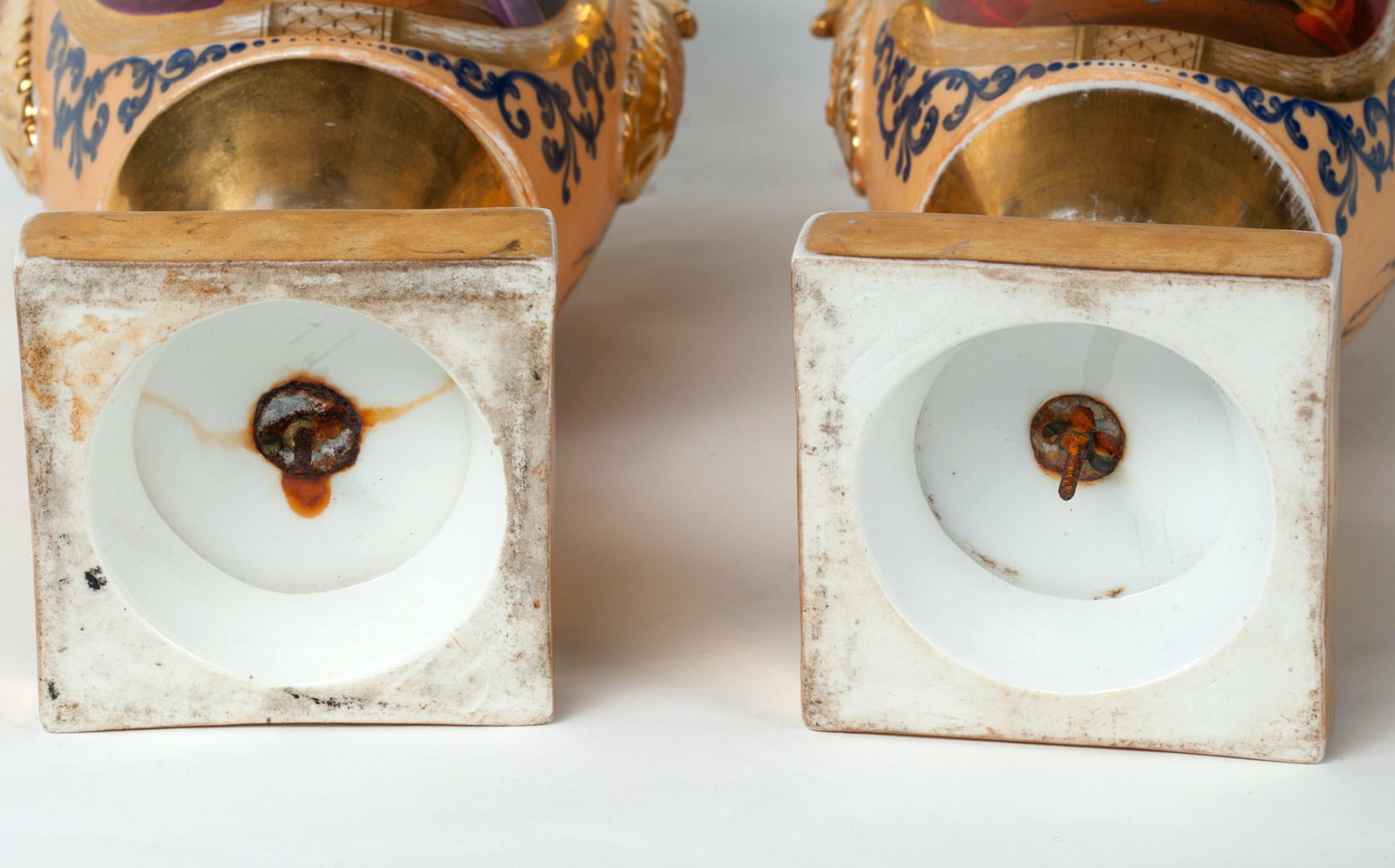 A Pair of Paris Porcelain French Empire Vases