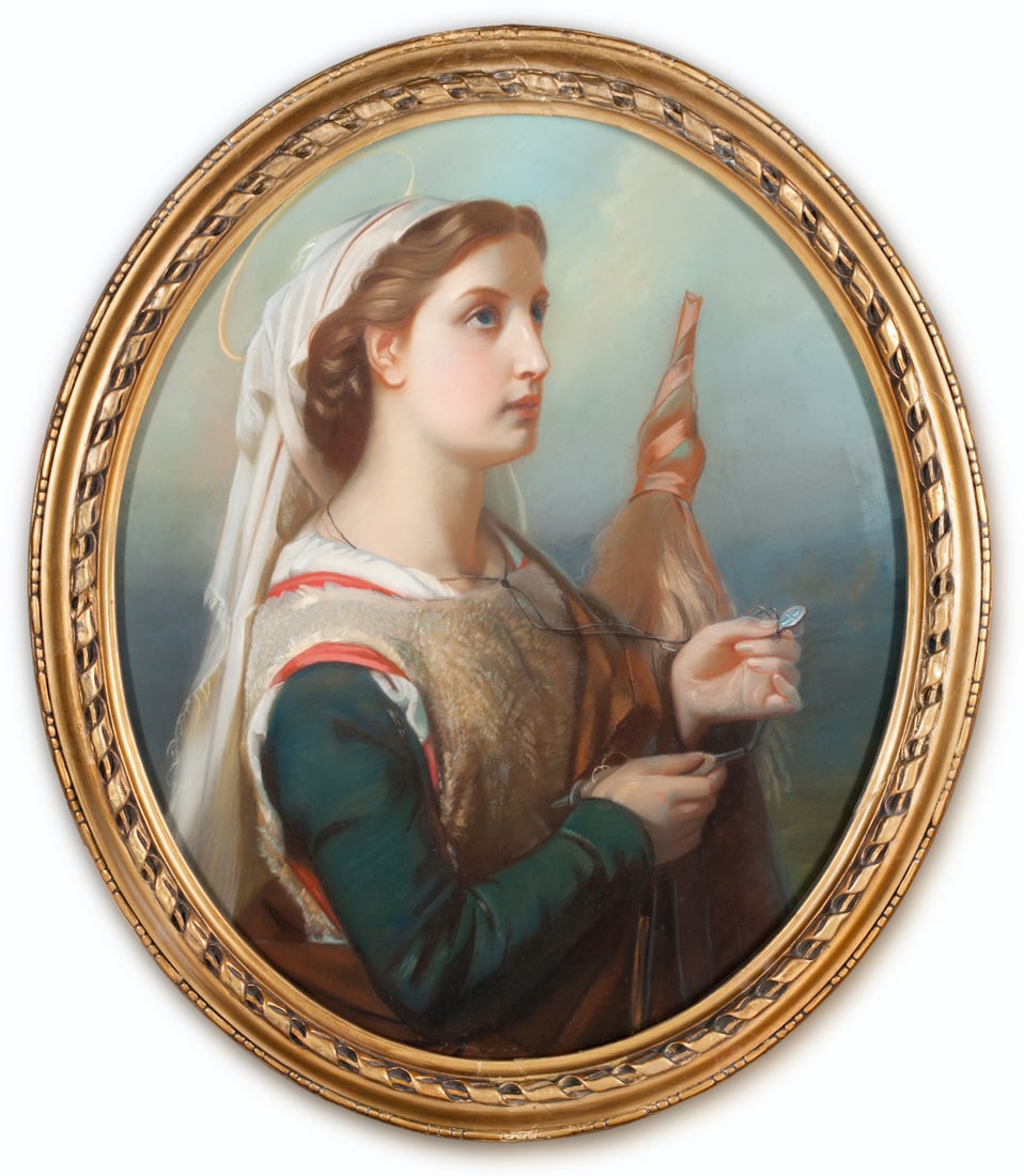 Saint Genevieve, Pastel, 19th century