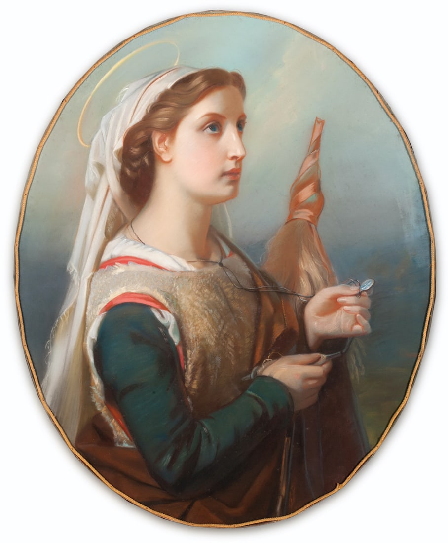 Saint Genevieve, Pastel, 19th century