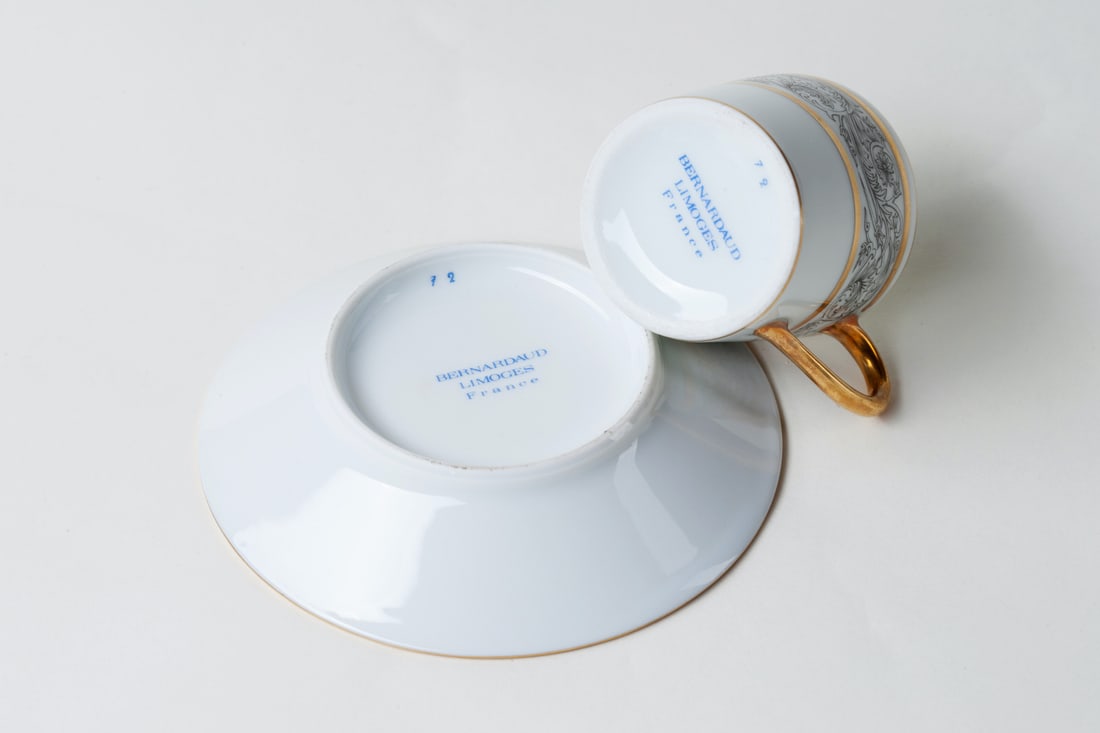 Cups and Saucers. Limoges (France)
