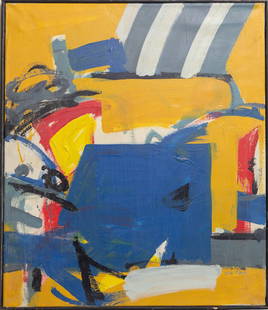 Wook Kyung Choi, 1940-1985 (Korean/USA): Wook Kyung Choi (1940-1985).Oil on canvas, size 58 x 50 cm (22 3/4 x 19 2/3 inches). Framed. Signed on the right. Provenance: A graduate of the College of Fine Arts, Seoul, South Korea, WookKyung