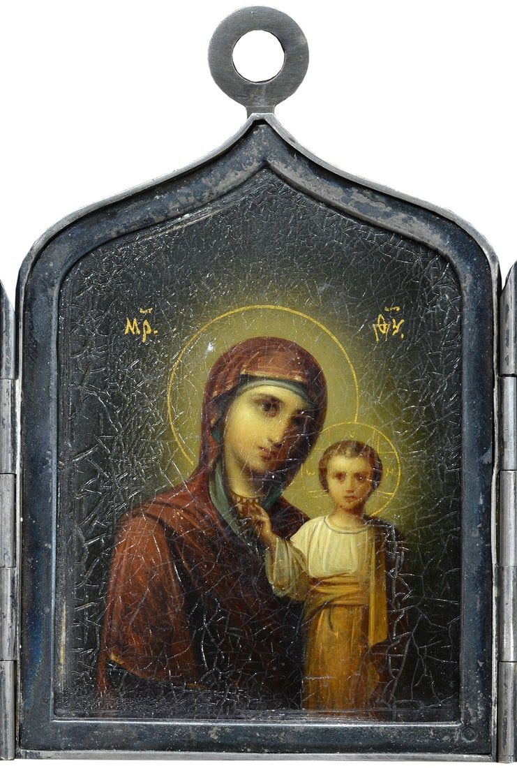 Russian Icon. Silver. Modern