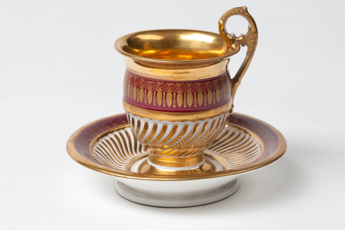 Empire Teacup with Saucer, 19th century
