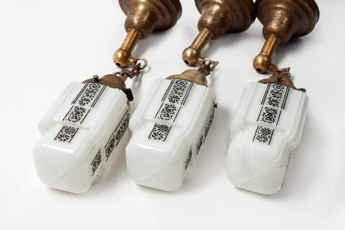 3 pcs Art Deco Wall Lamps