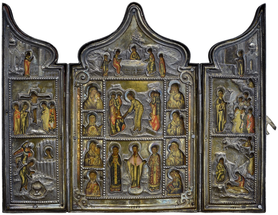 Russian Icon. Silver. 19th century