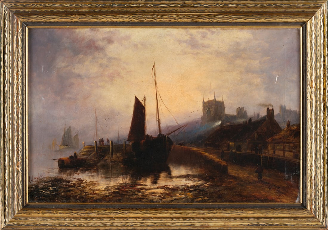 Landscape with Sailboats, Unknown artist, 19th c