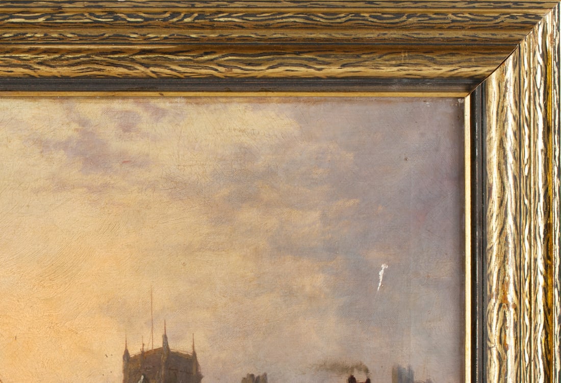 Landscape with Sailboats, Unknown artist, 19th c