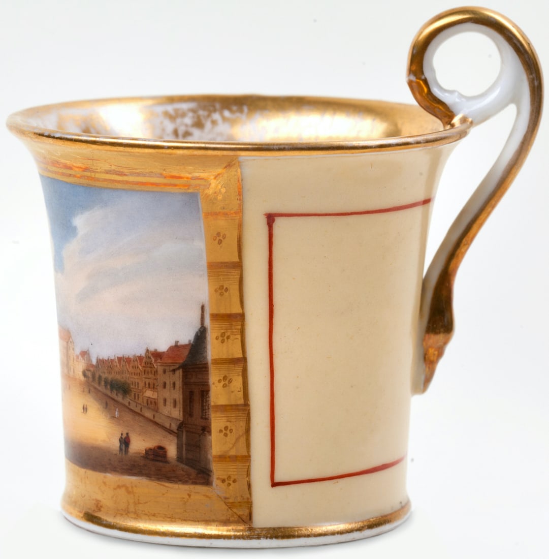 Porcelain Cup with Saucer, 19th century