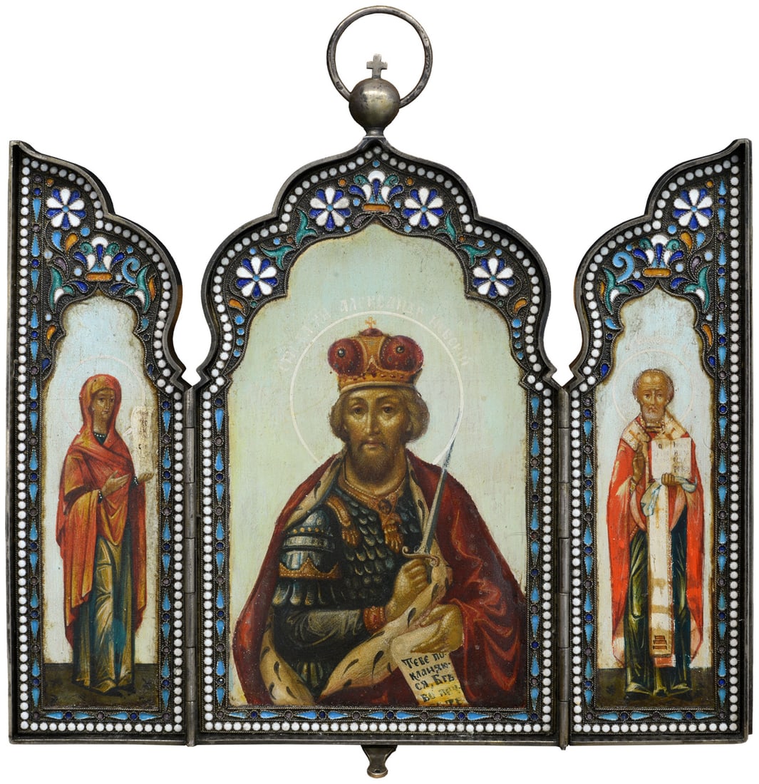 Russian Icon. Silver. Enamels