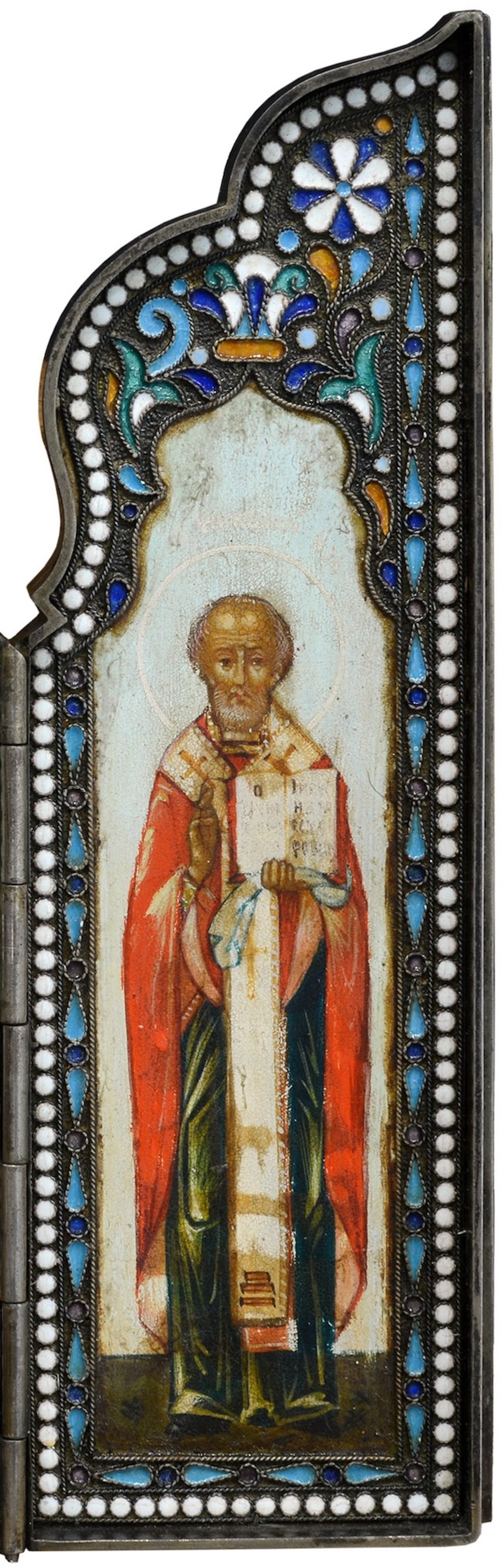 Russian Icon. Silver. Enamels