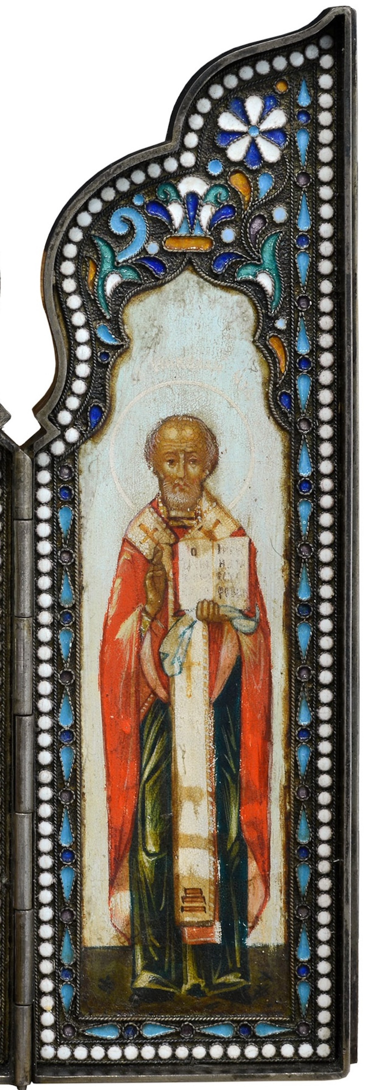 Russian Icon. Silver. Enamels