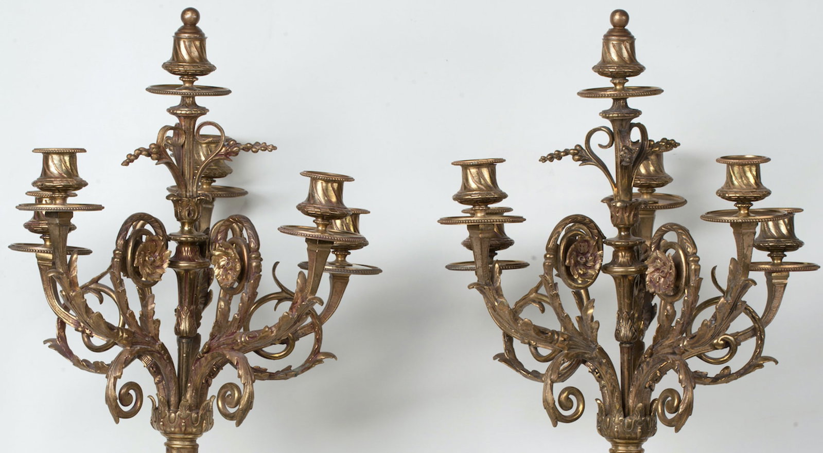 Pair of Bronze Candelabra, 19th century