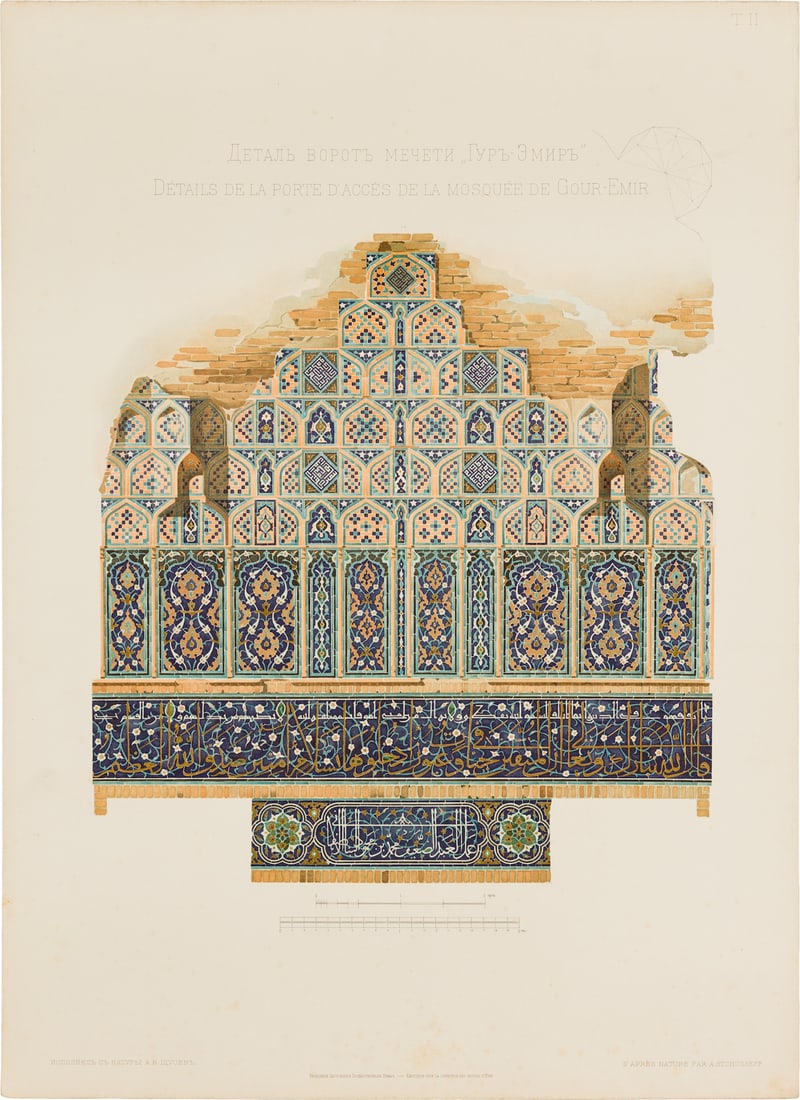 Mosques of Samarkand, Published by Russia 1905