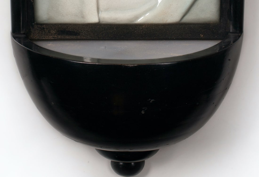 Art Deco Wood Porcelain Luminaire, 20th century
