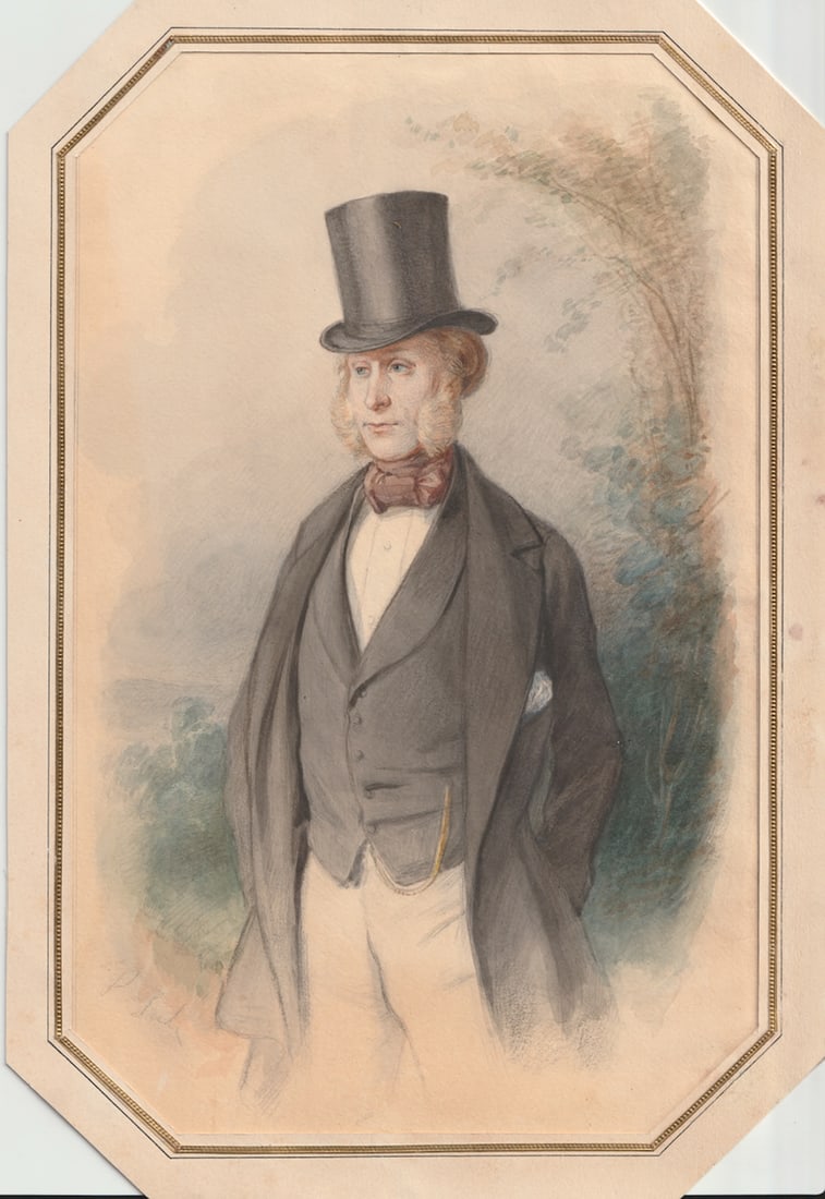 Portrait of a Gentleman Watercolour, mid-19th c