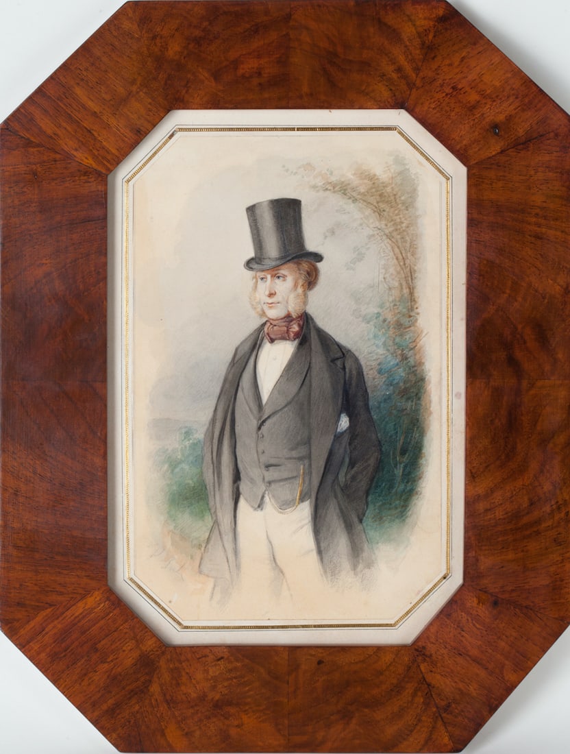 Portrait of a Gentleman Watercolour, mid-19th c