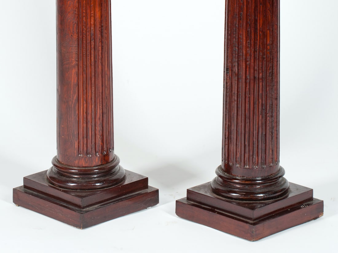 Pair of Classicism Pedestal Stands, 19th century
