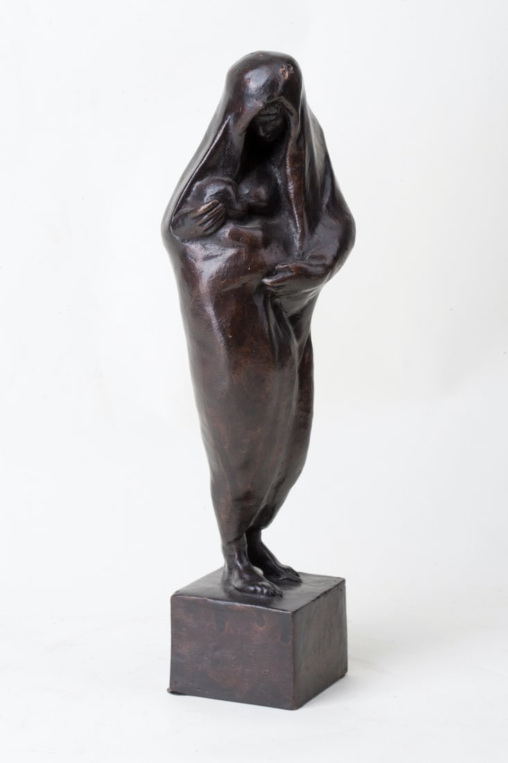 Feeding Mother, Bronze, 20th century