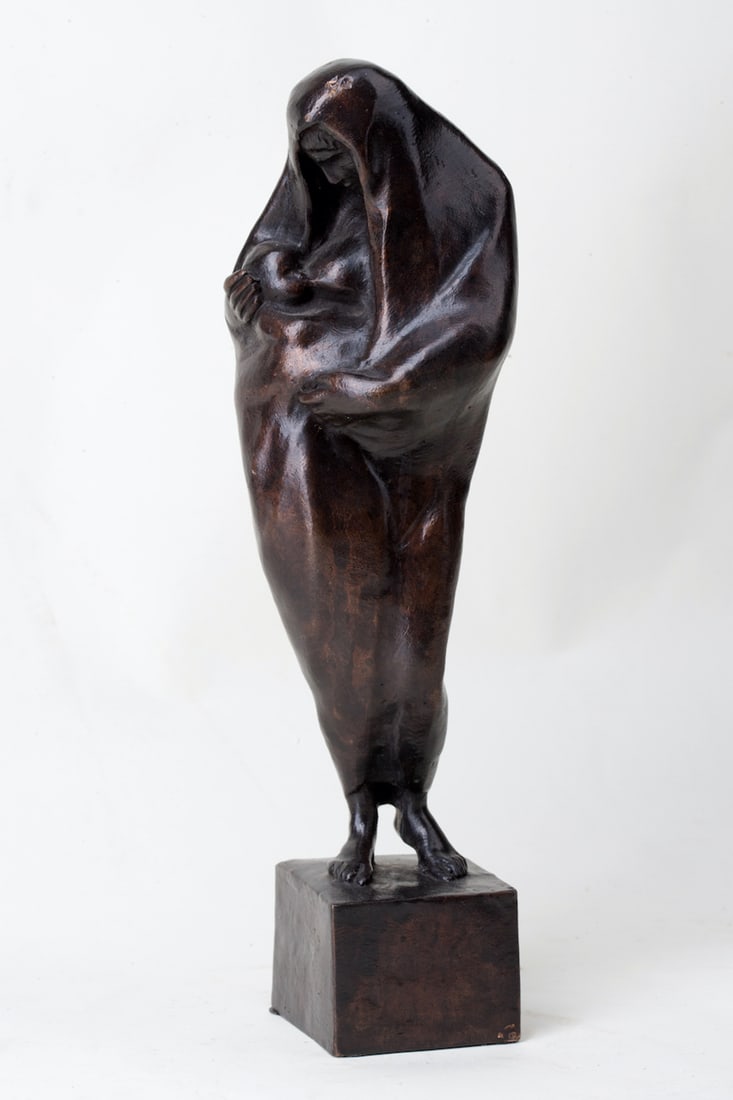 Feeding Mother, Bronze, 20th century