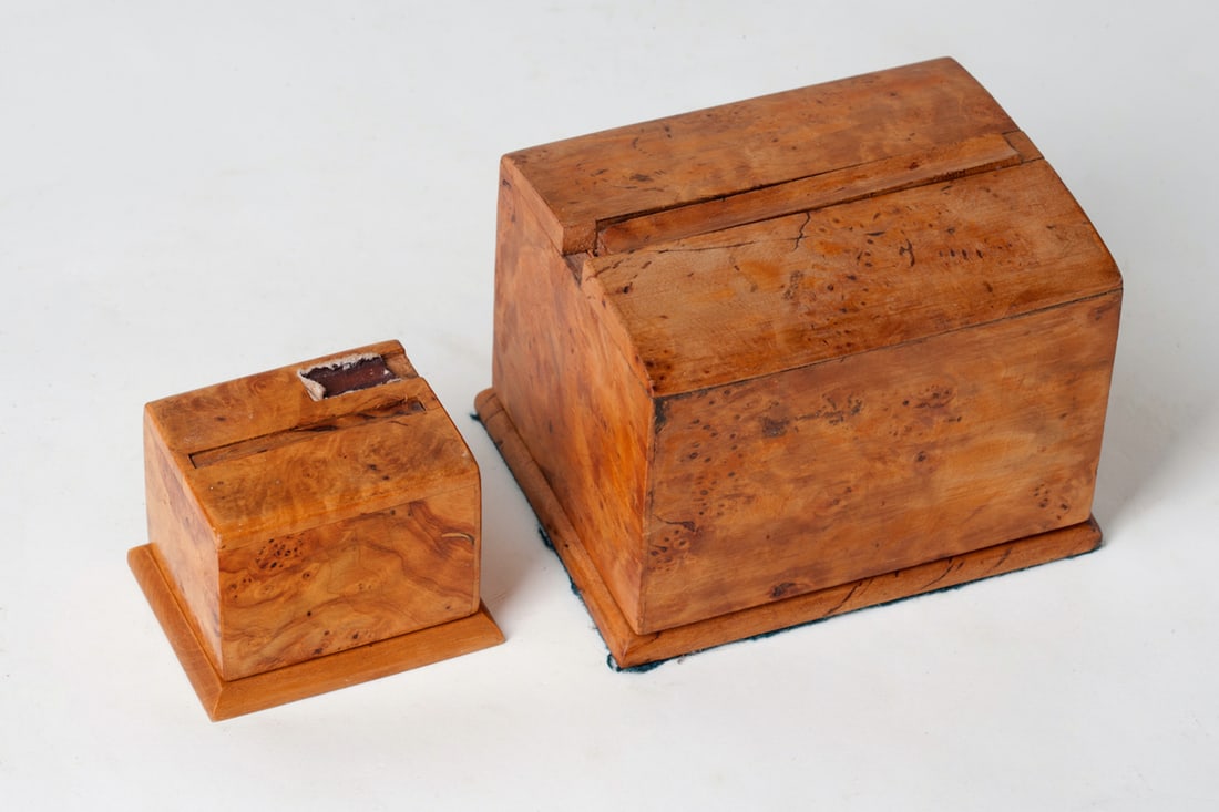 Cigarette Box and Matchbox, Karelian Birch (Russia)
