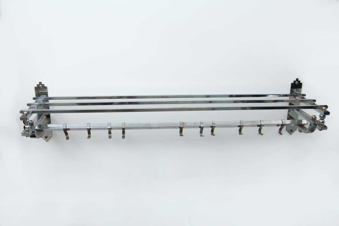 Art Deco Shelf , chromed metal