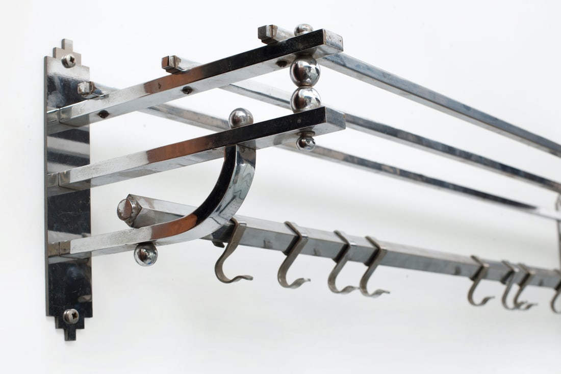 Art Deco Shelf , chromed metal