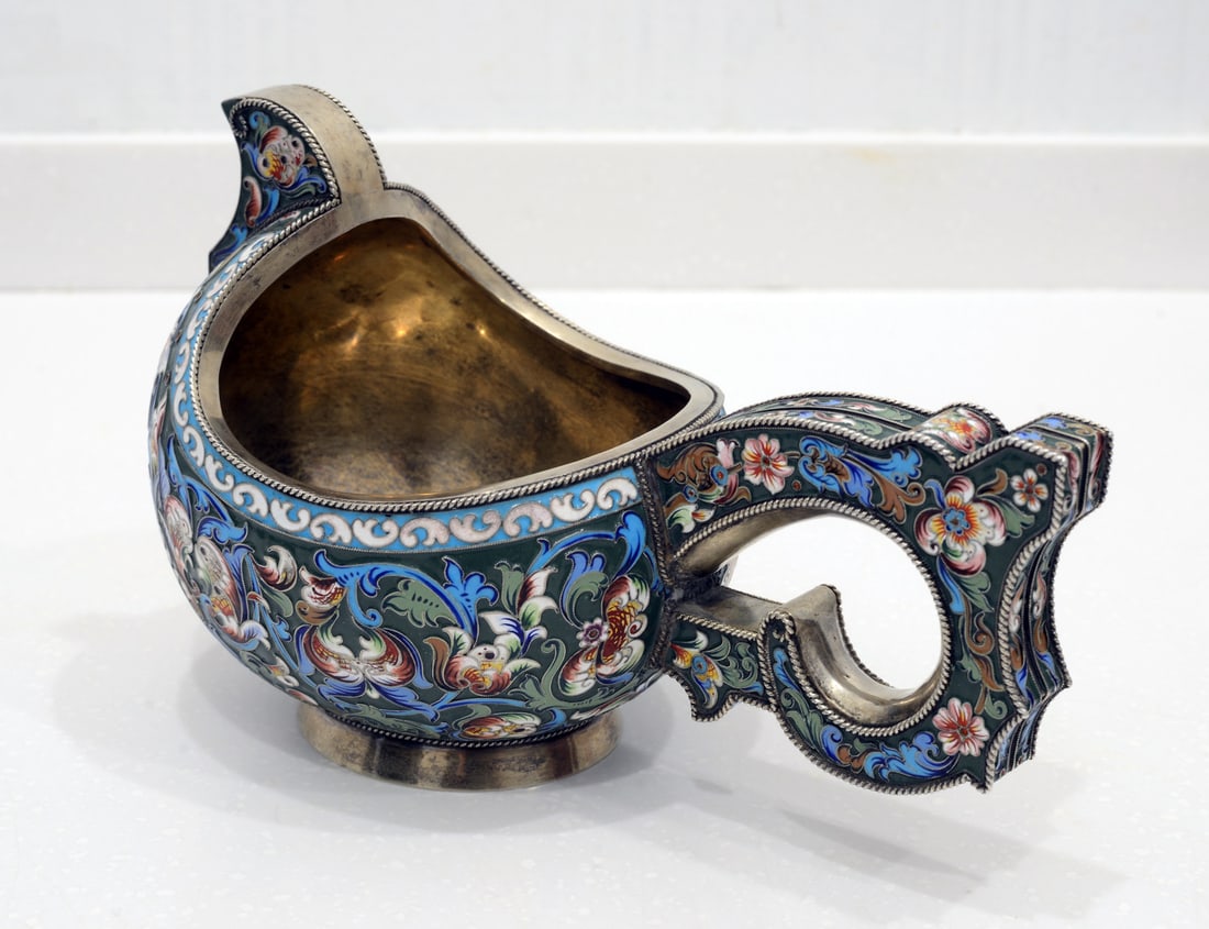 Ladle, Silver and Enamel, 19th c (Russia)