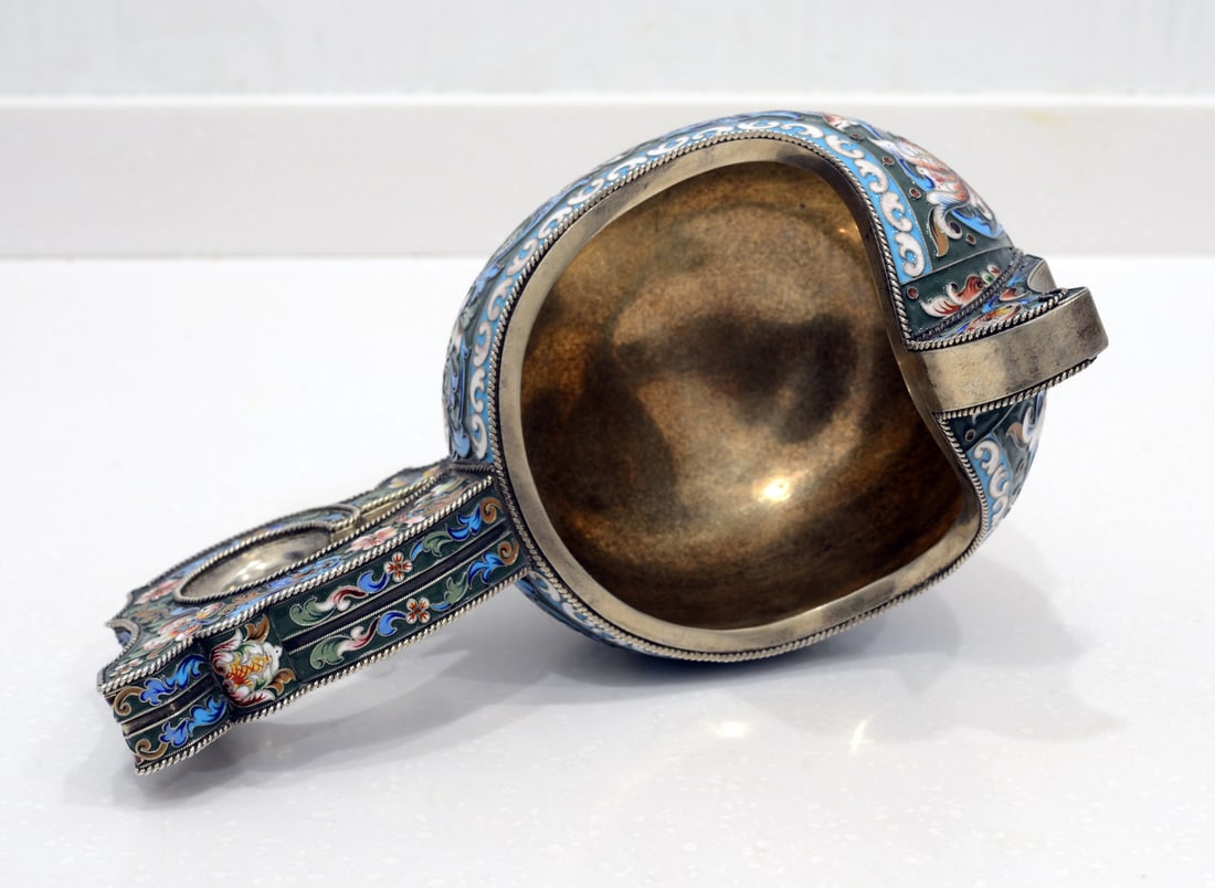 Ladle, Silver and Enamel, 19th c (Russia)