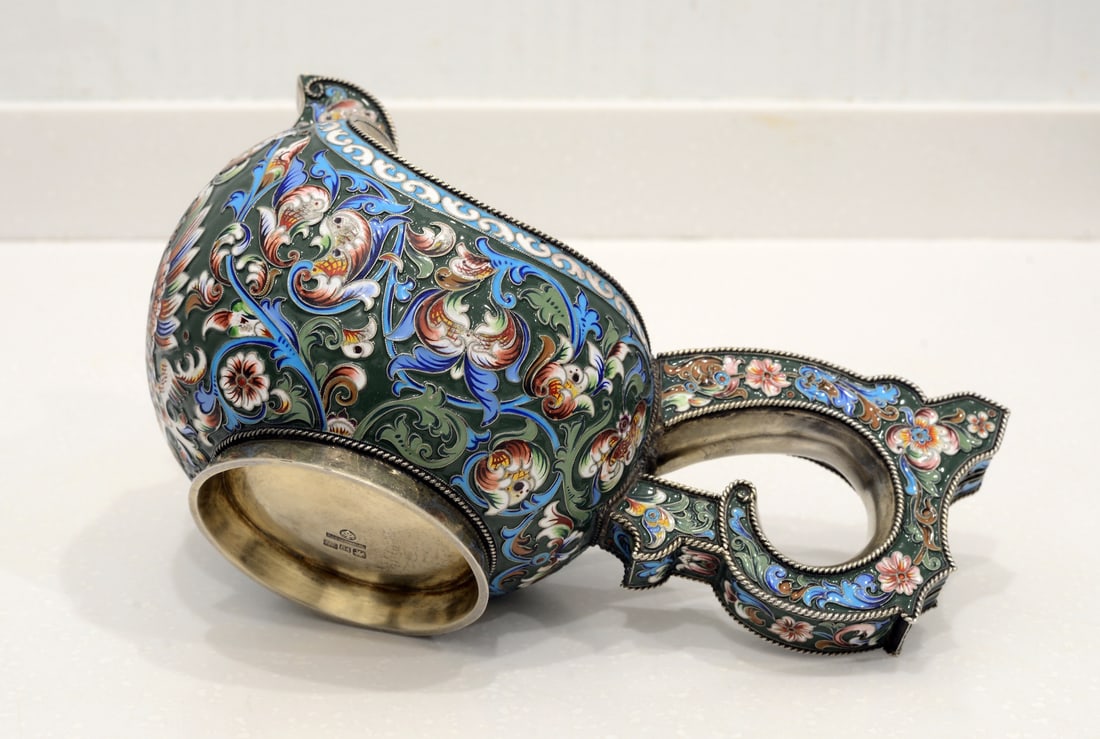 Ladle, Silver and Enamel, 19th c (Russia)