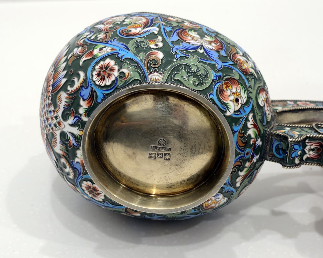 Ladle, Silver and Enamel, 19th c (Russia)