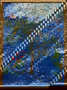 Eugene Francis Savage, 1883-1978 (USA): Eugene Francis Savage (1883 Covington, Indiana - 1978 Woodbury, Connecticut).USA.Oil on canvas, size 25 x 35 cm (9 3/4 x 13 3/4 inches). Artist's studio stamp on the verso. Framed. Provenance: Eugene