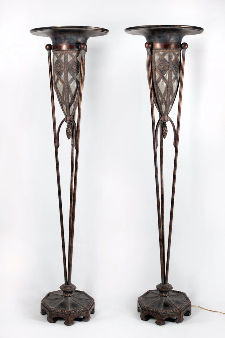 A Pair of Torchiere, Art Deco