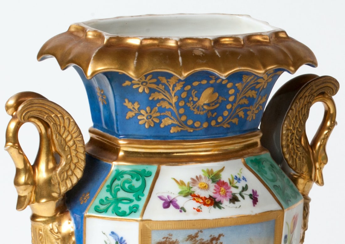 Pair of Empire Porcelain Vases, 19th century