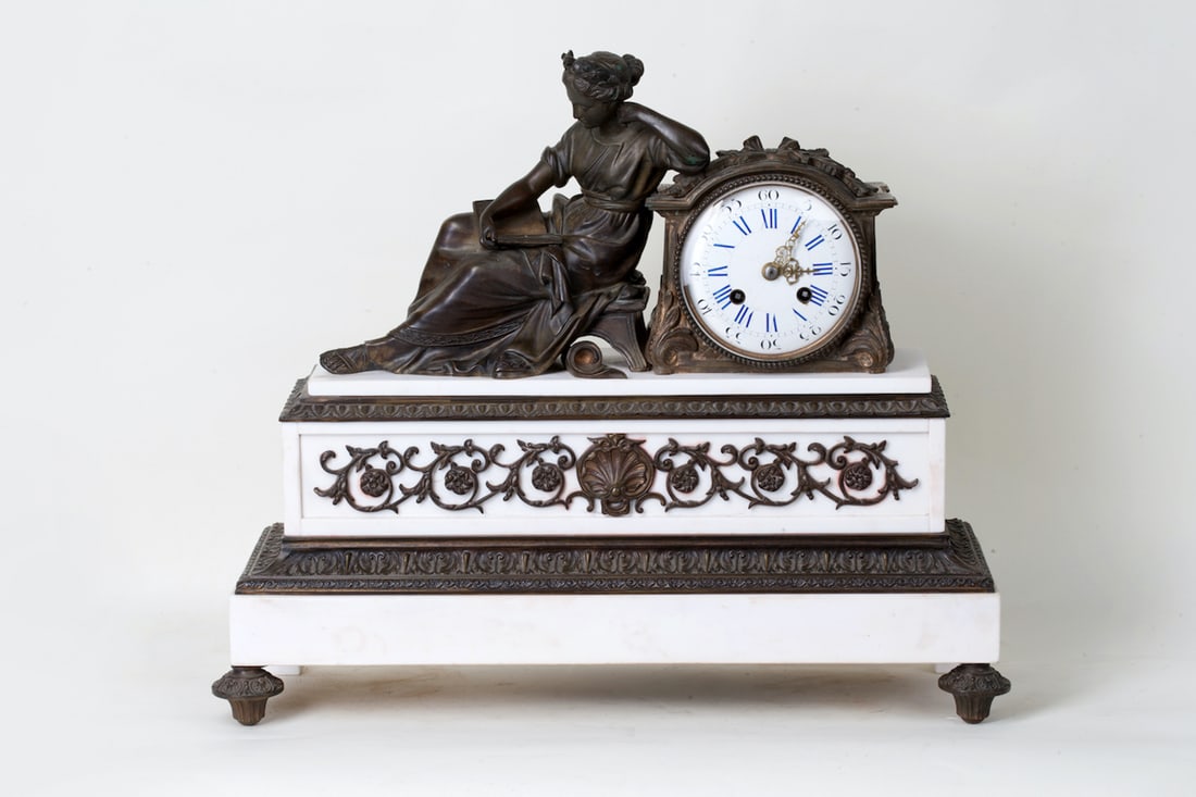 Bronze Mantel Clock, 19th century