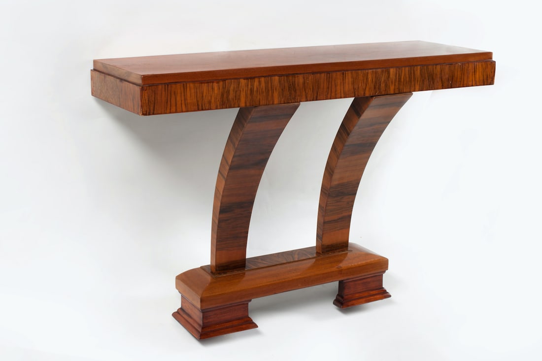 A pair of Art Deco wall consoles